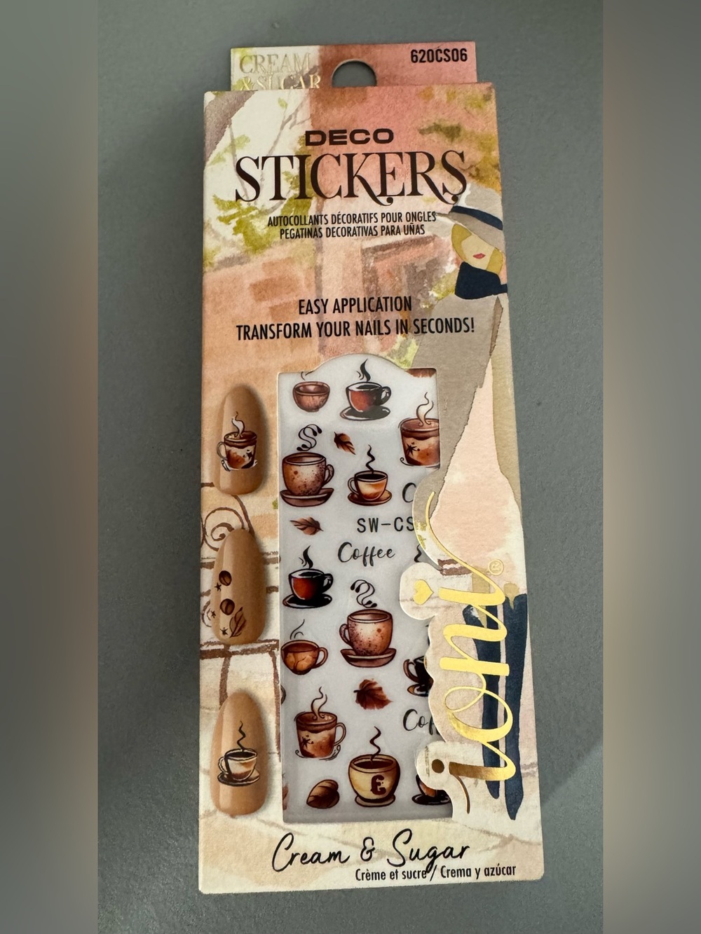 Coffee lovers cream & sugar Nail Stickers – Cream & Sugar fall